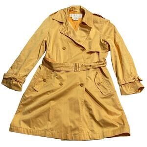 VTG Escada Margaretha Ley Trenchcoat Belted Womens US 6 EU 36 Coat Jacket Yellow